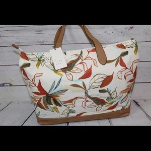 A New Day Zip-Closure Tote Handbag Laptop Pocket